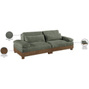  Manufacturer Color_Green -- Turin 95.5" Green Fabric Upholstered 2 pc Modular Loveseat IMAGE 7