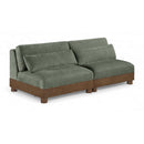  Manufacturer Color_Green -- Turin 80" Green Fabric Upholstered 2 pc Modular Loveseat IMAGE 1