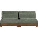  Manufacturer Color_Green -- Turin 80" Green Fabric Upholstered 2 pc Modular Loveseat IMAGE 3