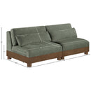  Manufacturer Color_Green -- Turin 80" Green Fabric Upholstered 2 pc Modular Loveseat IMAGE 6