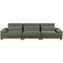  Meridian Turin 135.5" Green Fabric Upholstered 3 pc Modular Sofa IMAGE 2
