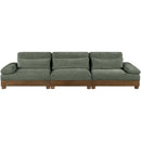  Manufacturer Color_Green -- Turin 135.5" Green Fabric Upholstered 3 pc Modular Sofa IMAGE 3