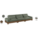  Manufacturer Color_Green -- Turin 135.5" Green Fabric Upholstered 3 pc Modular Sofa IMAGE 7