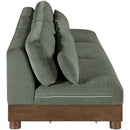  Meridian Turin 120" Green Fabric Upholstered 3 pc Modular Sofa IMAGE 3
