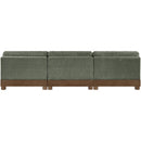  Manufacturer Color_Green -- Turin 120" Green Fabric Upholstered 3 pc Modular Sofa IMAGE 4