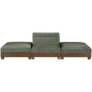  Meridian Turin 120" Green Fabric Upholstered 3 pc Modular Sofa IMAGE 2