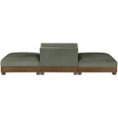  Meridian Turin 120" Green Fabric Upholstered 3 pc Modular Sofa IMAGE 5