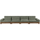  Meridian Turin 175.5" Green Fabric Upholstered 4 pc Modular Sofa IMAGE 2