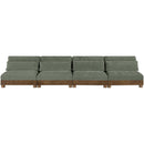 Meridian Turin 160" Green Fabric Upholstered 4 pc Modular Sofa IMAGE 2