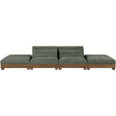  Manufacturer Color_Green -- Turin 160" Green Fabric Upholstered 4 pc Modular Sofa IMAGE 2