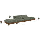  Meridian Turin 160" Green Fabric Upholstered 4 pc Modular Sofa IMAGE 7