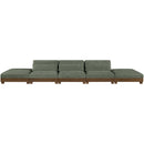  Meridian Turin 200" Green Fabric Upholstered 5 pc Modular Sofa IMAGE 2