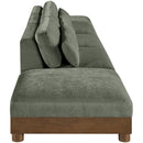  Meridian Turin 200" Green Fabric Upholstered 5 pc Modular Sofa IMAGE 4