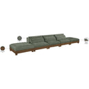  Meridian Turin 200" Green Fabric Upholstered 5 pc Modular Sofa IMAGE 7