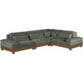  Manufacturer Color_Green -- Turin 127.75" Green Fabric Upholstered 4 pc Modular Sectional IMAGE 1