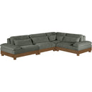  Manufacturer Color_Green -- Turin 127.75" Green Fabric Upholstered 4 pc Modular Sectional IMAGE 1