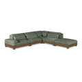  Manufacturer Color_Green -- Turin 120" Green Fabric Upholstered 5 pc Modular Sectional IMAGE 1