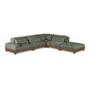  Manufacturer Color_Green -- Turin 120" Green Fabric Upholstered 5 pc Modular Sectional IMAGE 1