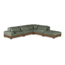  Meridian Turin 120" Green Fabric Upholstered 5 pc Modular Sectional IMAGE 1