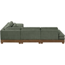  Manufacturer Color_Green -- Turin 120" Green Fabric Upholstered 5 pc Modular Sectional IMAGE 4