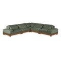  Manufacturer Color_Green -- Turin 127.75" Green Fabric Upholstered 5 pc Modular Sectional IMAGE 1