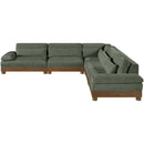  Manufacturer Color_Green -- Turin 127.75" Green Fabric Upholstered 5 pc Modular Sectional IMAGE 3