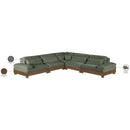  Manufacturer Color_Green -- Turin 127.75" Green Fabric Upholstered 5 pc Modular Sectional IMAGE 7