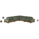  Meridian Turin 127.75" Green Fabric Upholstered 5 pc Modular Sectional IMAGE 7