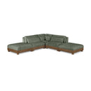  Meridian Turin 120" Green Fabric Upholstered 5 pc Modular Sectional IMAGE 1
