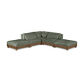  Manufacturer Color_Green -- Turin 120" Green Fabric Upholstered 5 pc Modular Sectional IMAGE 1