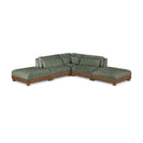 Manufacturer Color_Green -- Turin 120" Green Fabric Upholstered 5 pc Modular Sectional IMAGE 1