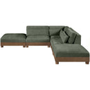  Manufacturer Color_Green -- Turin 120" Green Fabric Upholstered 5 pc Modular Sectional IMAGE 3