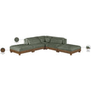  Manufacturer Color_Green -- Turin 120" Green Fabric Upholstered 5 pc Modular Sectional IMAGE 7