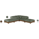  Meridian Turin 120" Green Fabric Upholstered 5 pc Modular Sectional IMAGE 7