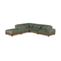  Manufacturer Color_Green -- Turin 127.75" Green Fabric Upholstered 5 pc Modular Sectional IMAGE 1