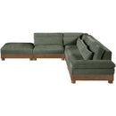  Manufacturer Color_Green -- Turin 127.75" Green Fabric Upholstered 5 pc Modular Sectional IMAGE 2