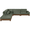  Manufacturer Color_Green -- Turin 127.75" Green Fabric Upholstered 5 pc Modular Sectional IMAGE 3