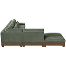  Manufacturer Color_Green -- Turin 127.75" Green Fabric Upholstered 5 pc Modular Sectional IMAGE 5