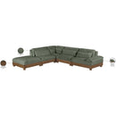  Manufacturer Color_Green -- Turin 127.75" Green Fabric Upholstered 5 pc Modular Sectional IMAGE 7