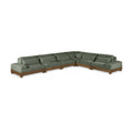  Manufacturer Color_Green -- Turin 167.75" Green Fabric Upholstered 6 pc Modular Sectional IMAGE 1
