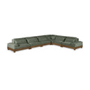  Manufacturer Color_Green -- Turin 167.75" Green Fabric Upholstered 6 pc Modular Sectional IMAGE 1