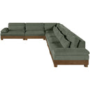  Manufacturer Color_Green -- Turin 167.75" Green Fabric Upholstered 6 pc Modular Sectional IMAGE 2