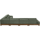  Meridian Turin 167.75" Green Fabric Upholstered 6 pc Modular Sectional IMAGE 5