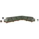  Manufacturer Color_Green -- Turin 167.75" Green Fabric Upholstered 6 pc Modular Sectional IMAGE 7