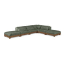  Manufacturer Color_Green -- Turin 160" Green Fabric Upholstered 6 pc Modular Sectional IMAGE 1