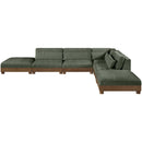  Meridian Turin 160" Green Fabric Upholstered 6 pc Modular Sectional IMAGE 3