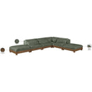  Meridian Turin 160" Green Fabric Upholstered 6 pc Modular Sectional IMAGE 7