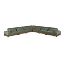  Manufacturer Color_Green -- Turin 167.75" Green Fabric Upholstered 7 pc Modular Sectional IMAGE 1
