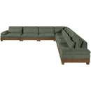  Manufacturer Color_Green -- Turin 167.75" Green Fabric Upholstered 7 pc Modular Sectional IMAGE 2