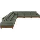  Meridian Turin 167.75" Green Fabric Upholstered 7 pc Modular Sectional IMAGE 3